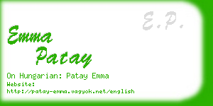 emma patay business card